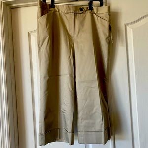 Tahari, size 12 , taupe. wide leg, goucho pants